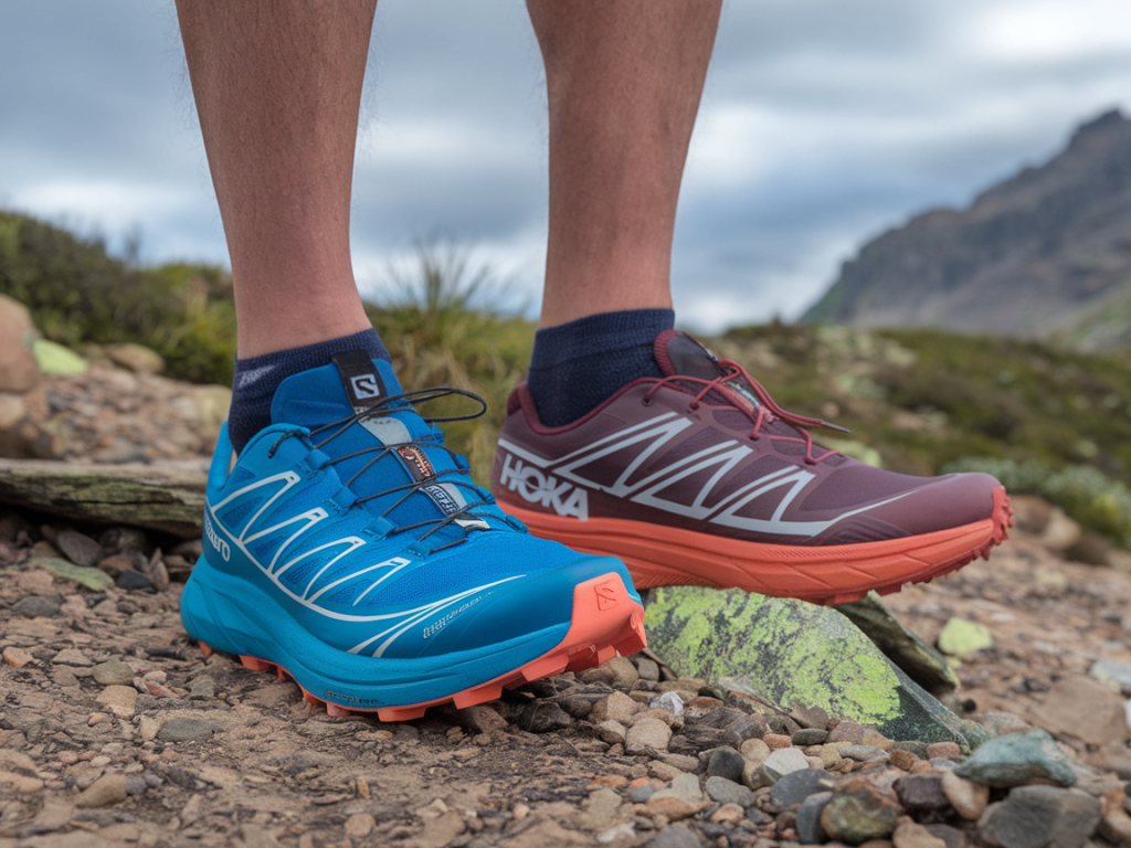 Welche trailrunning-schuhe von Salomon oder Hoka passen bei breiten füßen und schwacher dämpfung am besten für lange alpine läufe