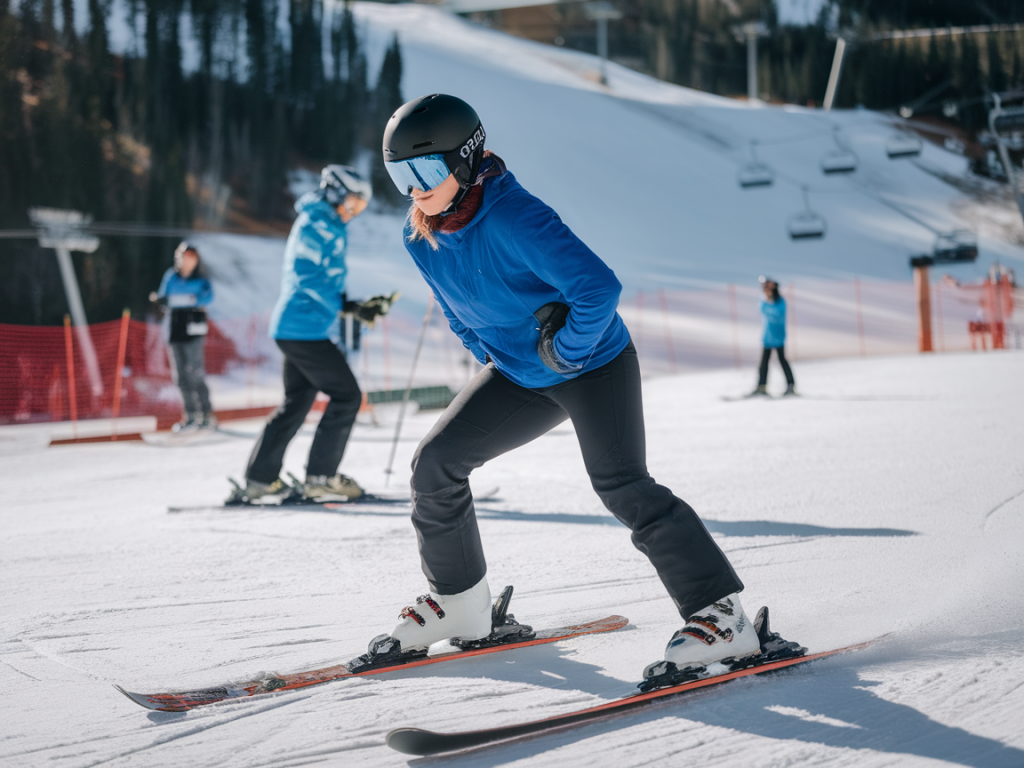 Wie trainiere ich effiziente bergab-techniken, um knie- und quadrizeps-schmerz zu reduzieren