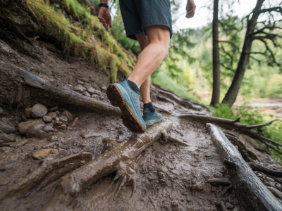 Wie teste ich vor ort den grip neuer schuhe (salomon, hoka) auf nassen wurzel‑ und wurzelschotterpfaden in den voralpen