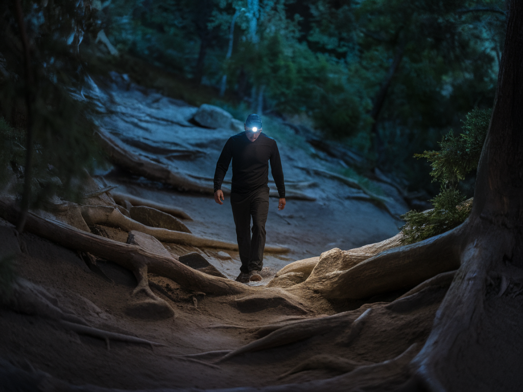 Welche tricks gibt es, nachts sicher zu laufen: stirnlampe, sichtbarkeit und rytmus auf technischen stimmenpfaden